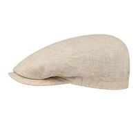 Stetson Casquette Plate d´Ete Belfast Homme - Made in The EU en Lin Gavroche avec Visiere Ete Printemps-ete - 58 cm Beige Clair