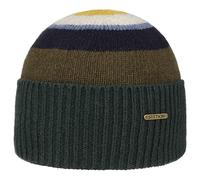 Stetson Bonnet à Revers Lascover Wool Homme - Made in Italy Beanie en Laine avec Hiver Automne-Hiver - Taille Unique Vert foncé