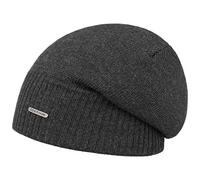 Stetson Bonnet Beanie Wool Oversize Femme/Homme - Made in Italy en Laine Casquette Forme Melon avec Doublure, Automne-Hiver Hiver - Taille Unique Anthracite