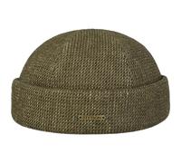 Stetson Bonnet Docker Brinkley Homme - Made in The EU Casquette Skull avec Revers, Bonnets Docker, Doublure Printemps-ete Printemps Ete Automne Hiver - M (56-57 cm) Olive-mouchete