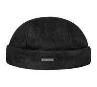 Stetson Bonnet Docker Classic Pigskin Homme - Casquette Skull Style Bonnets Docker, avec Doublure Ete Printemps-ete - XL (60-61 cm) Noir