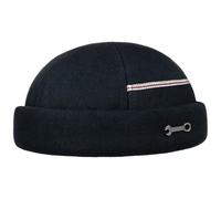 Stetson Bonnet Docker Denim Garage Homme - Made in The EU Casquette Skull Style avec Doublure Automne-Hiver Automne Hiver - L (58-59 cm) Bleu Fonce