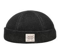 Stetson Bonnet Docker New Denim Homme - Made in The EU Casquette Style Bonnets Printemps-été - XL (60-61 cm) Noir