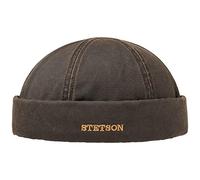 Stetson Bonnet Docker Old Cotton Winter Homme - pour l'hiver avec Revers, Bonnets Docker, Doublure, Ferme a l’Arriere, Doublure Automne-Hiver Hiver - XL (60-61 cm) Marron