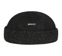 STETSON Bonnet Docker Sparr Mélange Homme - Made in The EU Doublure Polaire pour l'hiver avec Revers, Bonnets Docker, Doublure, Hiver Automne-Hiver - XL (60-61 cm) Anthracite