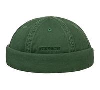 Stetson Bonnet Ocala Docker en Coton Homme - Couvre-Chef d'été Beanie pour Bonnets Docker, Fermeture Fermeture Scratch Printemps-été Été - M (56-57 cm) Vert foncé