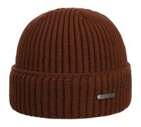 Stetson Bonnet Parkman Femme/Homme - Made in Italy Bonnets à Revers en Reps de Ski avec Hiver Automne-Hiver - Taille Unique Rouille