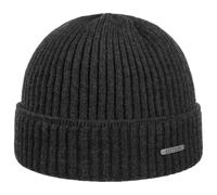 STETSON Bonnet Parkman Femme/Homme - Made in Italy Bonnets à Revers en Reps de Ski avec Hiver Automne-Hiver - Taille Unique Anthracite