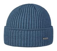 Stetson Bonnet Parkman Femme/Homme - Made in Italy Bonnets à Revers en Reps de Ski avec Hiver Automne-Hiver - Taille Unique pétrole