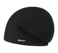 STETSON Bonnet Shirley en Cachemire Femme/Homme - Oversize pour Femme béret Hiver Automne-Hiver - Taille Unique Noir