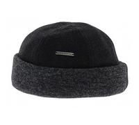 STETSON Bonnet Docker Sparr Mélange Homme - Made in The EU Doublure Polaire pour l'hiver avec Revers, Bonnets Docker, Doublure, Hiver Automne-Hiver - XL (60-61 cm) Anthracite