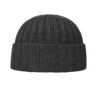 Stetson Bonnet Surth en Cachemire Femme/Homme - Tricot avec Revers Hiver Automne-Hiver - Taille Unique Anthracite