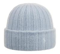 Stetson Bonnet Surth en Cachemire Femme/Homme - Tricot avec Revers Hiver Automne-Hiver - Taille Unique Bleu Pigeon