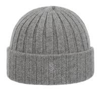 STETSON Bonnet Surth en Cachemire Femme/Homme - Tricot avec Revers Hiver Automne-Hiver - Taille Unique Gris