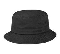 Stetson Chapeau Bob Anti-UV Coton Unisexe Printemps-Été M (56-57 cm) Noir