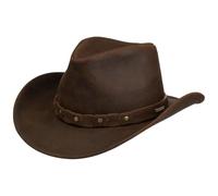 Stetson Calf Split Chapeau Western Cuir Vintage Homme Automne Hiver