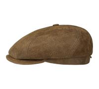 Stetson Casquette 6 Panel Vintage Pigskin Homme - en Cuir Gavroche avec Visiere, Doublure Hiver Automne-Hiver - XL (60-61 cm) Marron