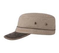 STETSON Casquette Katonah Cotton Army Femme/Homme - Militaire Boucle en métal, avec visière Printemps-été Été - L (58-59 cm) châtain