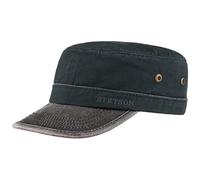 STETSON Casquette Katonah Cotton Army Femme/Homme - Militaire Boucle en métal, avec visière Printemps-été Été - XL (60-61 cm) Bleu foncé