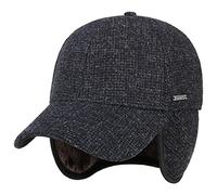 STETSON Casquette avec Oreillettes Vilson Wool Homme - Laine de Baseball pour l'hiver fermé à l’arrière, visière, Oreillettes, Doublure Hiver Automne-Hiver - XXL (62-63 cm) Bleu foncé