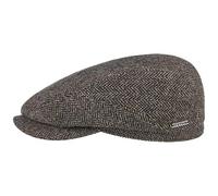 Stetson Casquette Belfast Herringbone Homme - Made in The EU Casquettes Gavroche Bonnet pour avec Visiere, Doublure, Doublure Automne-Hiver - 58 cm Marron Fonce