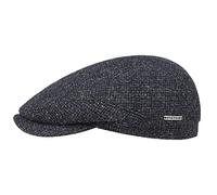 STETSON Casquette Belfast Tweed Homme - Made in The EU Laine pour l´Hiver avec Visiere, Doublure Automne-Hiver - 61 cm Bleu
