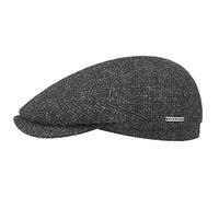 Stetson Casquette Belfast Wool Blend Homme - Made in The EU Gavroche Laine avec Visiere, Doublure Hiver Automne-Hiver - 61 cm Anthracite