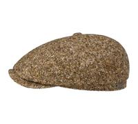Stetson Casquette Brooklin Donegal Homme - pour l'hiver Gavroche Laine avec Visiere, Doublure Automne-Hiver Hiver - 55 cm Marron-Beige