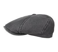 STETSON Casquette Brooklin Old Cotton Homme - Gavroche en Coton d'été avec visière, visière Printemps-été Été - M (56-57 cm) Noir