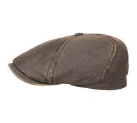 STETSON Casquette Brooklin Old Cotton Homme - Gavroche en Coton d'été avec visière, visière Printemps-été Été - S (54-55 cm) Marron