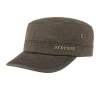 STETSON Casquette Datto Army Homme - Oilskin Urban avec étiquette visière, visière Printemps-été Printemps Été Automne Hiver - M (56-57 cm) Marron