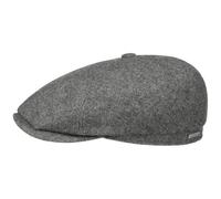 Stetson Casquette Dickvale Herringbone Homme - Made in The EU Gavroche avec Visiere, Visiere Automne-Hiver Automne Hiver - L (58-59 cm) Gris