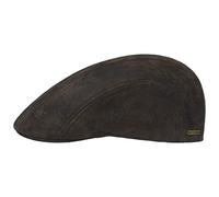STETSON Casquette en Cuir Madison Homme - Gavroche d'été avec visière, Doublure Hiver Automne Printemps Été Printemps-été - L (58-59 cm) Marron
