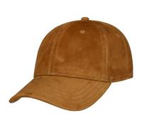 Stetson Casquette en Cuir Velours Classic Homme - Curved Brim Cap de Baseball avec visière Printemps-été Printemps Été Automne Hiver - M (56-57 cm) Cognac