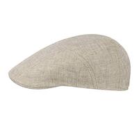 Stetson Casquette en Lin Chevrons Homme - Made in The EU Gavroche avec Visiere, Doublure Ete Printemps-ete - 55 cm Beige Clair