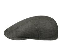 STETSON Casquette en Lin Chevrons Homme - Made in The EU Gavroche avec visière, Doublure Été Printemps-été - 56 cm Olive foncé