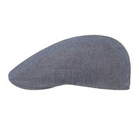 STETSON Casquette en Lin Chevrons Homme - Made in The EU Gavroche avec visière, Doublure Été Printemps-été - 59 cm Bleu