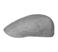Stetson Casquette en Lin Chevrons Homme - Made in The EU Gavroche avec Visiere, Doublure Printemps-ete Ete - 59 cm Gris