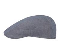 Stetson Casquette en Lin Chevrons Homme - Made in The EU Gavroche avec Visiere, Doublure Printemps-ete Ete - 61 cm Bleu