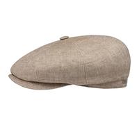 STETSON Casquette en Lin Hatteras Classic Femme/Homme - Made in The EU Type Gavroche avec visière, Doublure Hiver Automne Printemps Été Printemps-été - 55 cm Beige