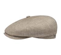Stetson Casquette en Lin Hatteras Classic Femme/Homme - Type Gavroche avec Visiere, Doublure Printemps-ete Printemps Ete Automne Hiver - 60 cm Beige