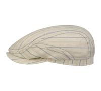 Stetson Casquette en Lin Ledford Driver Homme - Made in Germany Gavroche avec Visiere Ete Printemps-ete - 61 cm Blanc Creme