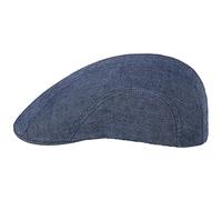 Stetson Casquette en Lin Madison Femme/Homme - Plate Gavroche avec Visiere, Doublure Ete Printemps-ete - 57 cm Bleu