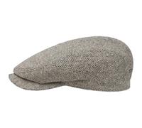 STETSON Casquette en Soie Belfast Femme/Homme - Made in The EU Gavroche Plate avec visière, Doublure Été Printemps-été - 62 cm Beige-Noir
