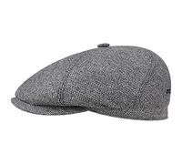 STETSON Casquette en Soie Milner Femme/Homme - Made in The EU Gavroche d'été avec visière, Doublure Printemps-été - 59 cm Bleu-Beige