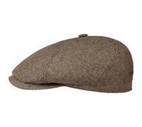 STETSON Casquette en Soie Milner Femme/Homme - Made in The EU Gavroche d'été avec visière, Doublure Printemps-été - 60 cm Beige-Marron