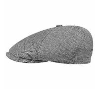 STETSON Casquette en Soie Milner Femme/Homme - Made in The EU Gavroche d'été avec visière, Doublure Printemps-été - 62 cm Noir-Blanc