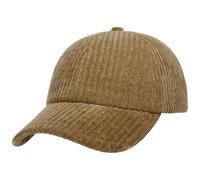 Stetson Casquette en Velours Côtelé Wide-Wale Homme - de Baseball Snapback, avec visière Printemps-été Printemps Été Automne Hiver - Taille Unique Beige foncé