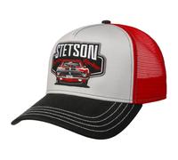 Stetson Casquette Garage American Heritage Homme - Trucker de Baseball Mesh Snapback, avec Visiere, Visiere Printemps-ete Printemps Ete Automne Hiver - Taille Unique Small Gris-Rouge