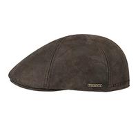 Stetson Casquette Gatsby Texas Pig Skin Homme - Casquettes pour l'hiver avec Visiere, Doublure Hiver Automne Printemps Ete Printemps-ete - S (54-55 cm) Marron Fonce
